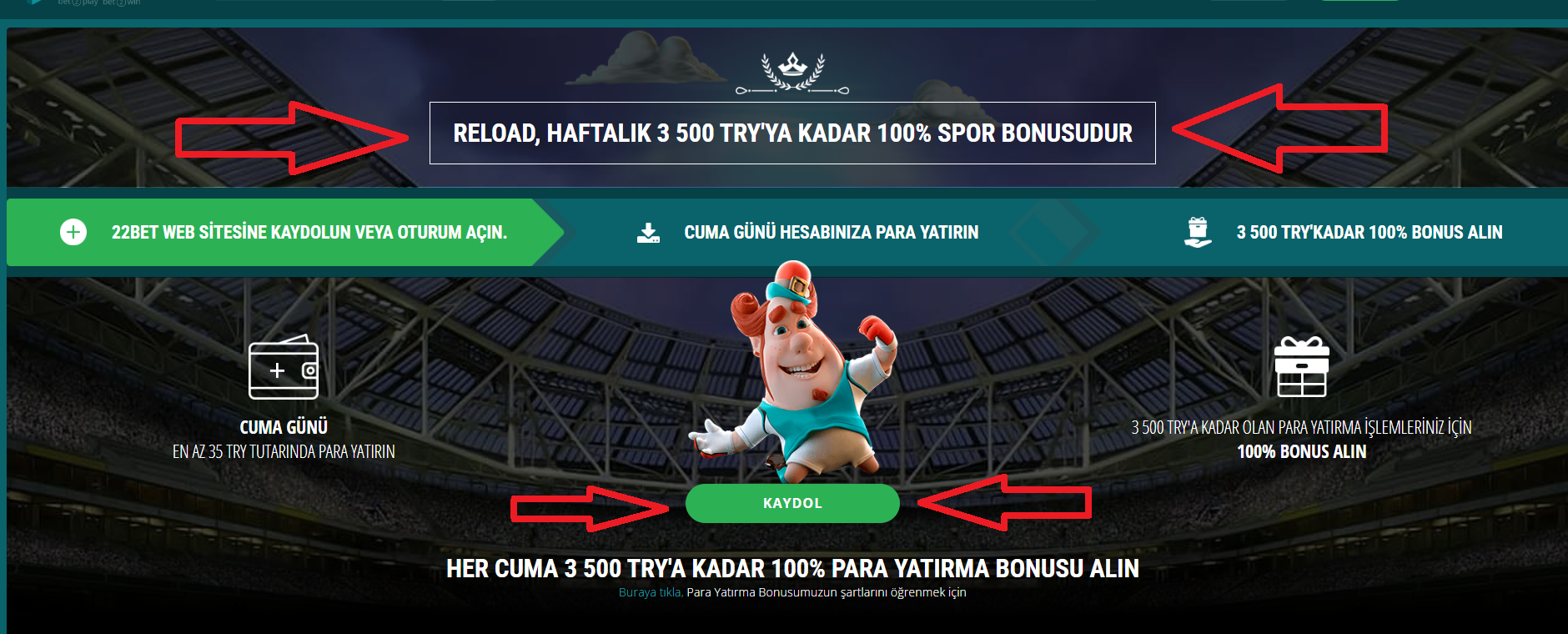 Friday Reload Spor Bonusu